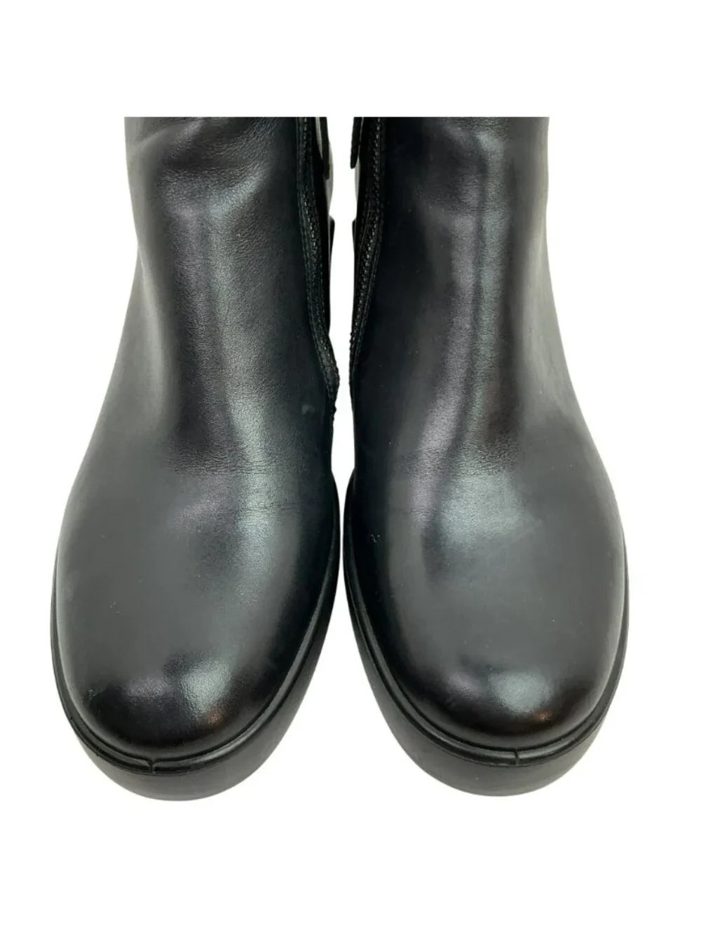 Ecco Shape Sculpted Motion 35 Leather Zip Ankle Boots Womens 9-9.5 Black NEW